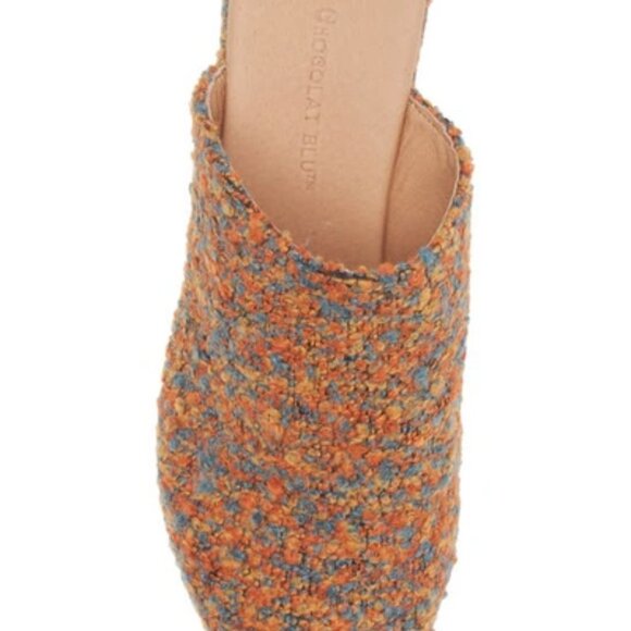 NEW CHOCOLAT BLU Gertie Heeled Mules in Rust Multi for women 825 6m3 - Picture 5 of 7